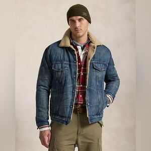 Polo Denim & Supply by Ralph Lauren Blue Denim Jacket with Cream Collar